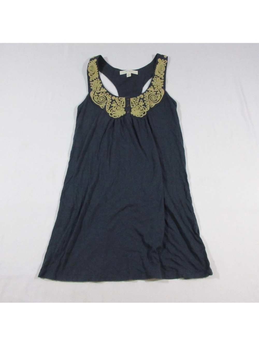 Feather Bone Embroidered Racerback Mini Dress / Tunic